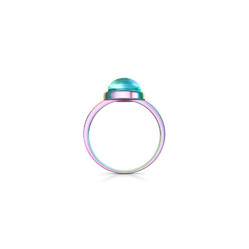 Chromates | Licorne Argent | Bague Pierre d'humeur